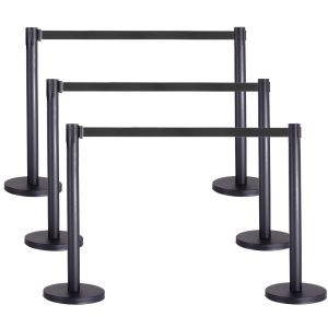 6 PCS Crowd Control Barrier Stanchion Posts - (Rental)