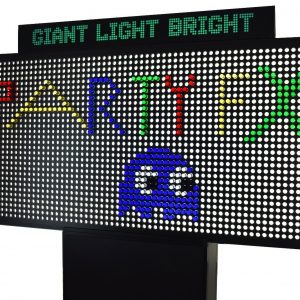 image of a Giant Light Brite with PartyFX written on it